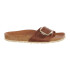 Sandalia Madrid Big Buckle Oiled Leather - Estrecho Marron