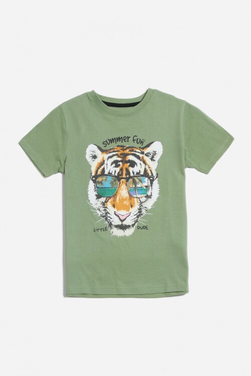 Remera tigre VERDE MUSGO