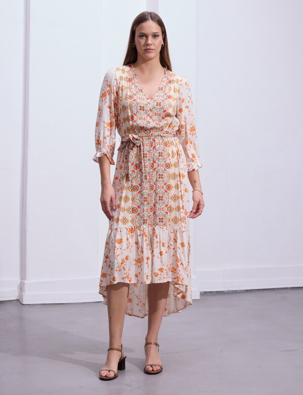 Vestido Silvia BEIGE/MULTI