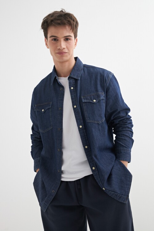 Camisa denim JEAN OSCURO