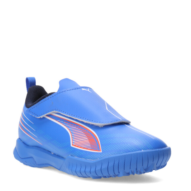 Championes de Niños Puma Futbol 5 Ultra 6 Play V TT Azul - Blanco - Rojo