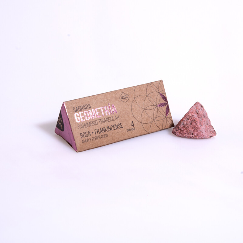 SAHUMERIO TRIANGULAR SAGRADA MADRE X4 Rosa/incienso