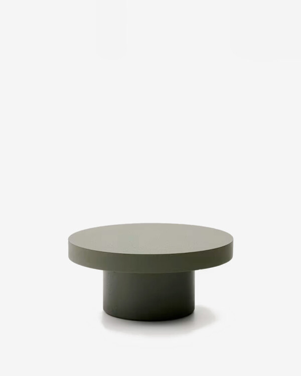 Mesa de centro Aiguablava de cemento verde Ø 66 cm
