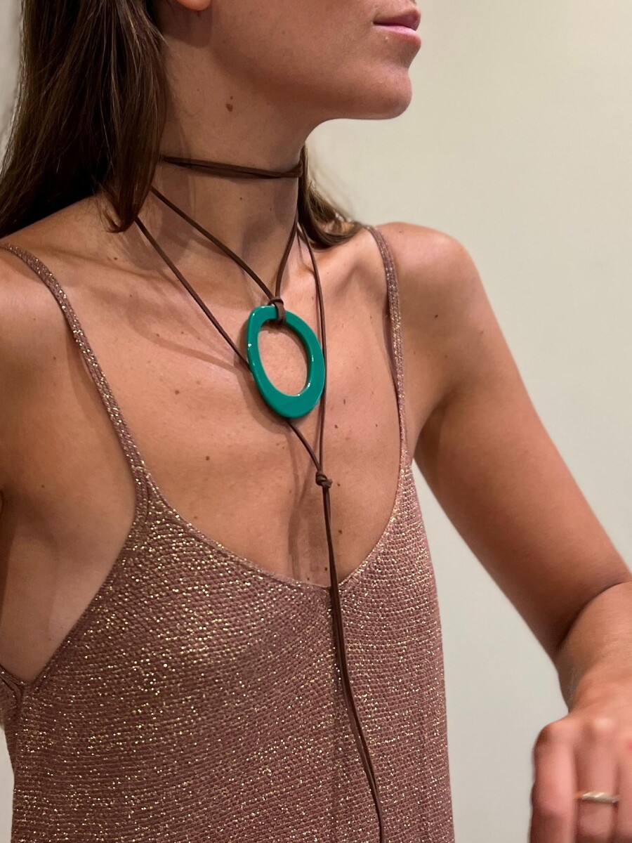 Neck Milos - Green & choco 